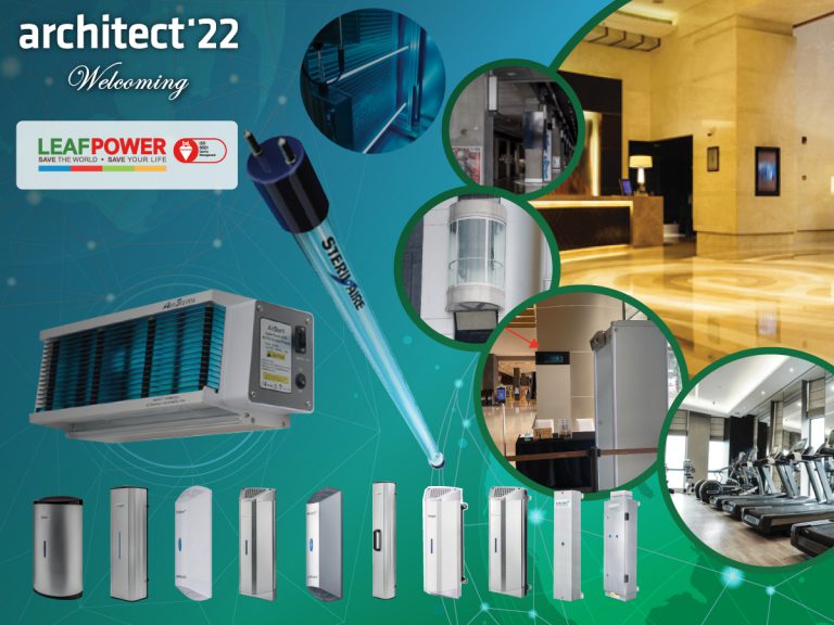 The latest innovation of disinfection solutions will be displayed by LEAFPOWER at Architect Expo 2022