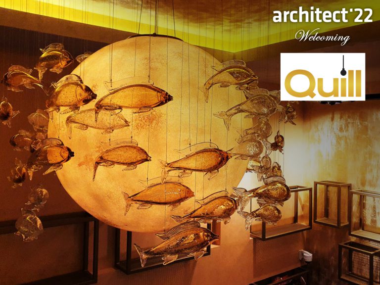 Experience the extended customizable options for decorative lamps by Quill Light at Architect Expo 2022