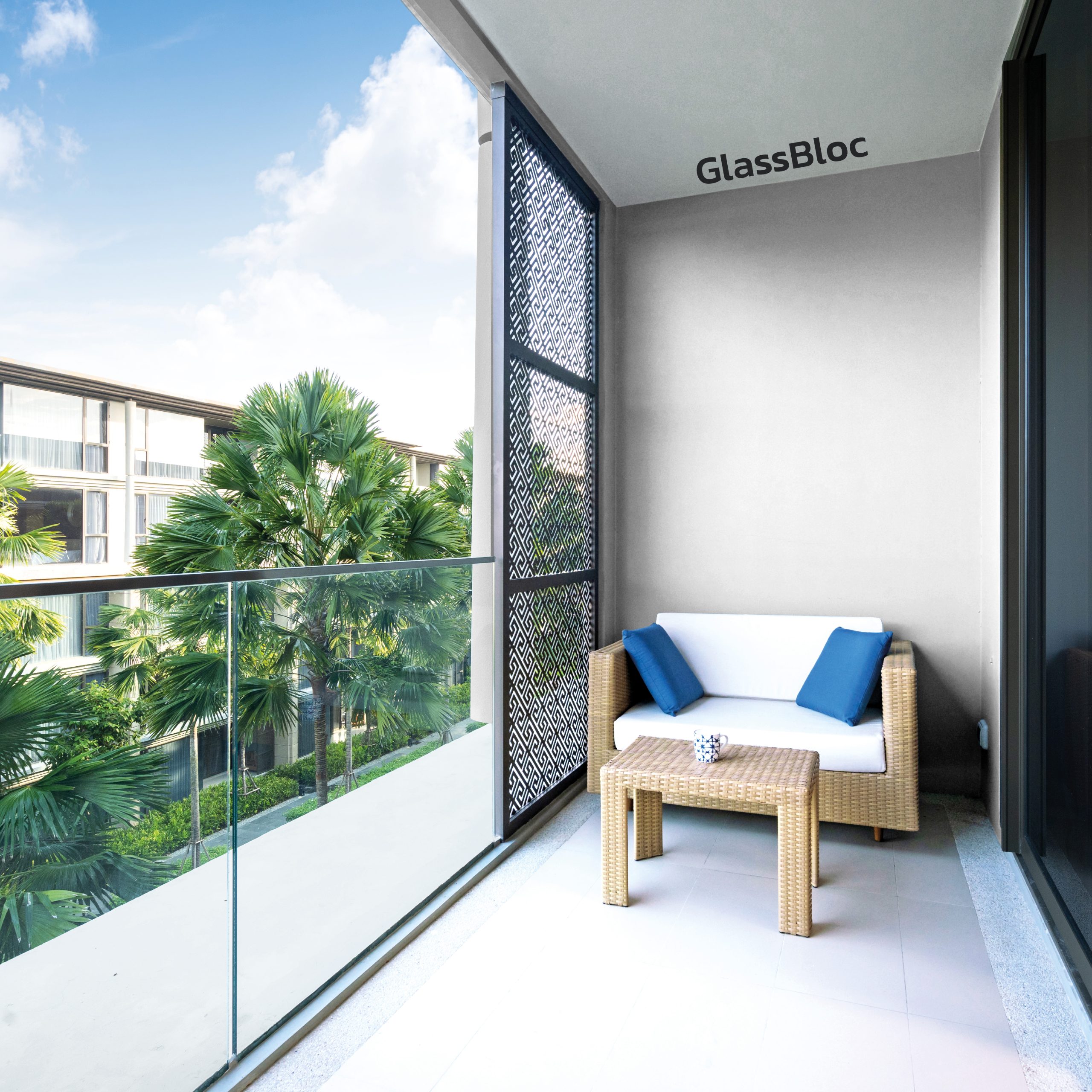 แผ่นกลาสบล็อค ตราช้าง GlassBloc